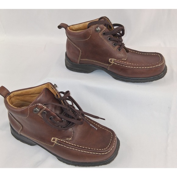 Dexter Shoes - Dexter Women's Brown Leather Lace Up Ankle Boots Chukka Casual Comfort Size 6.5M